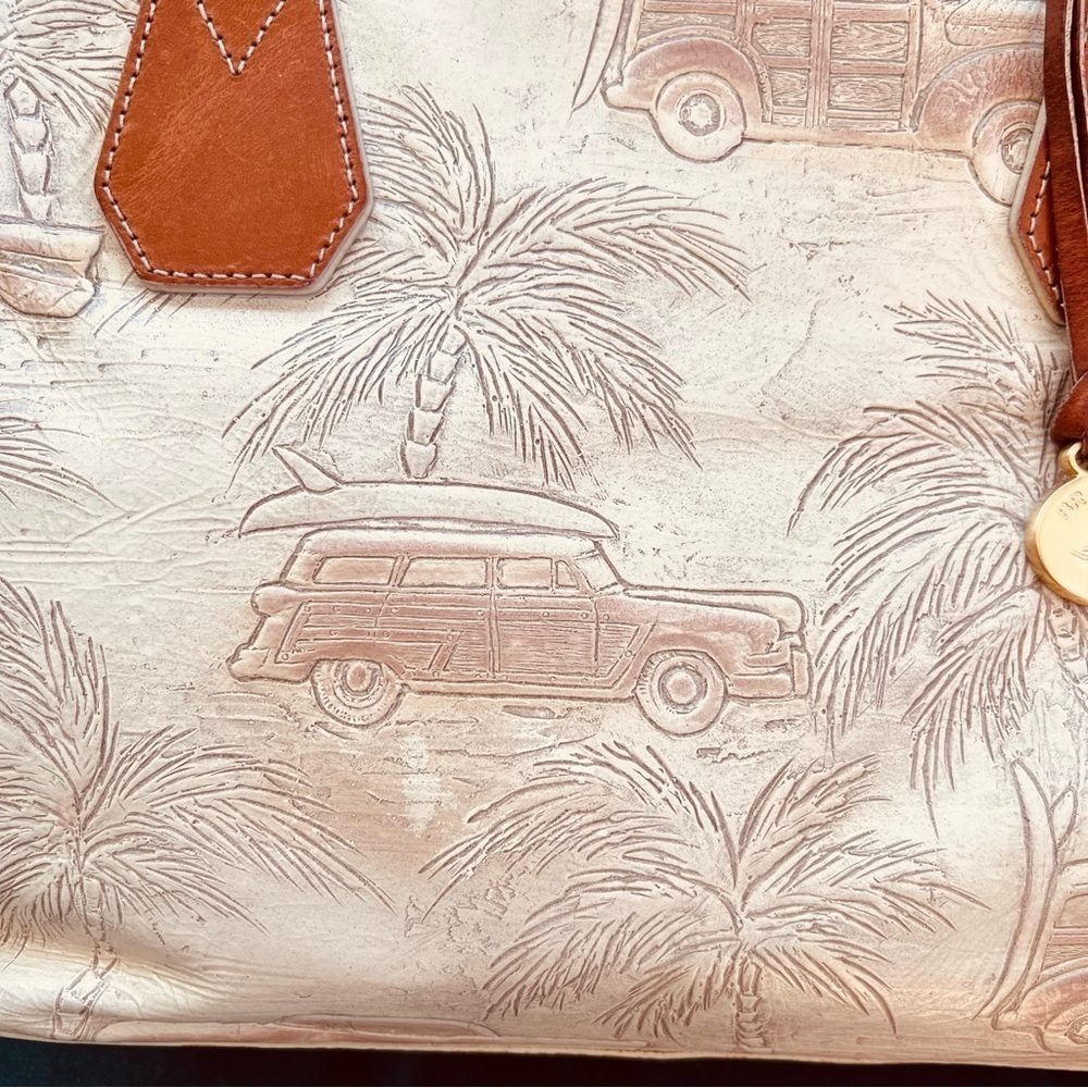 BRAHMIN RETRO VINTAGE COPA CABANA CREAM
PALM TREES TROPICAL SHOULDER BAG - Picture 5 of 16